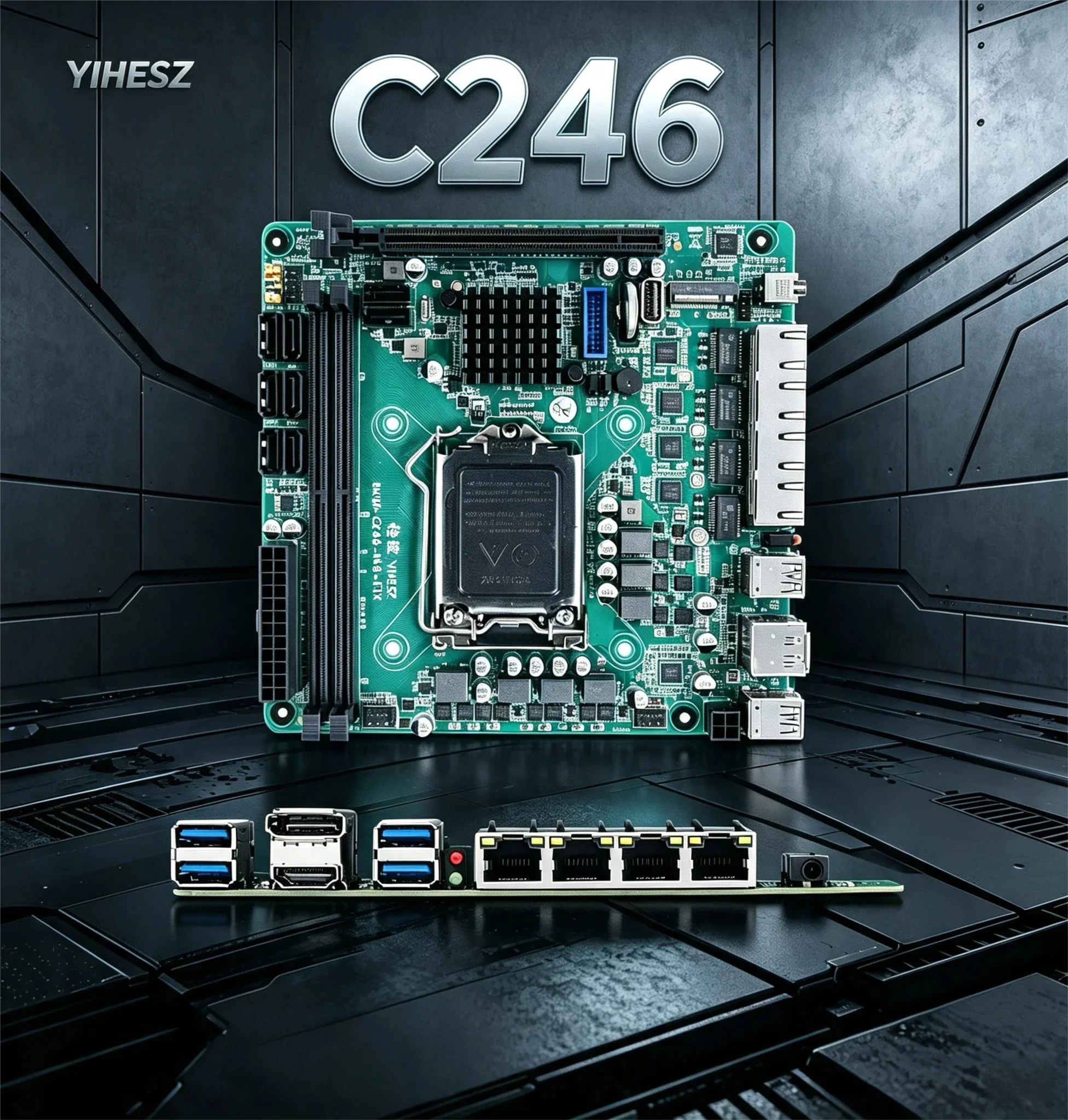 Материнская плата C246 ITX NAS – обзор и цена Nas Motherboard 8 Sata Mini Itx