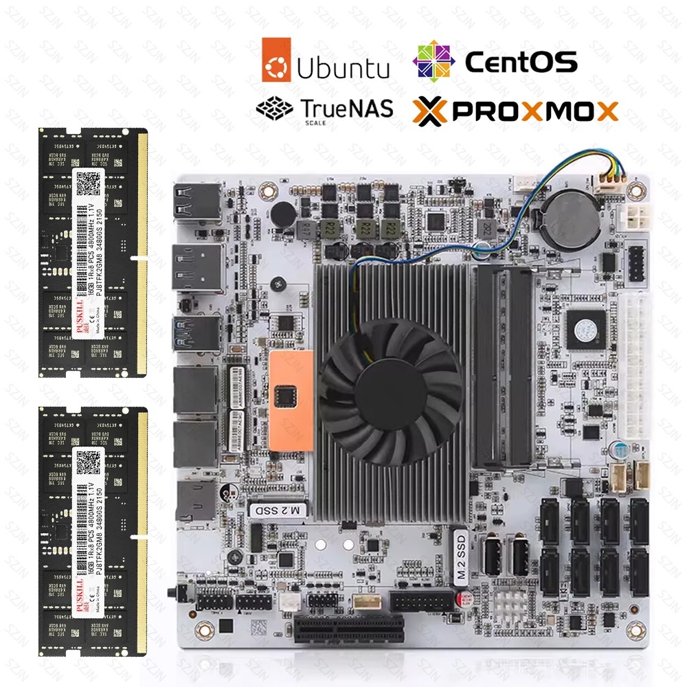 Материнская плата I5-8265U ES  – обзор и цена Nas Motherboard 8 Sata Mini Itx