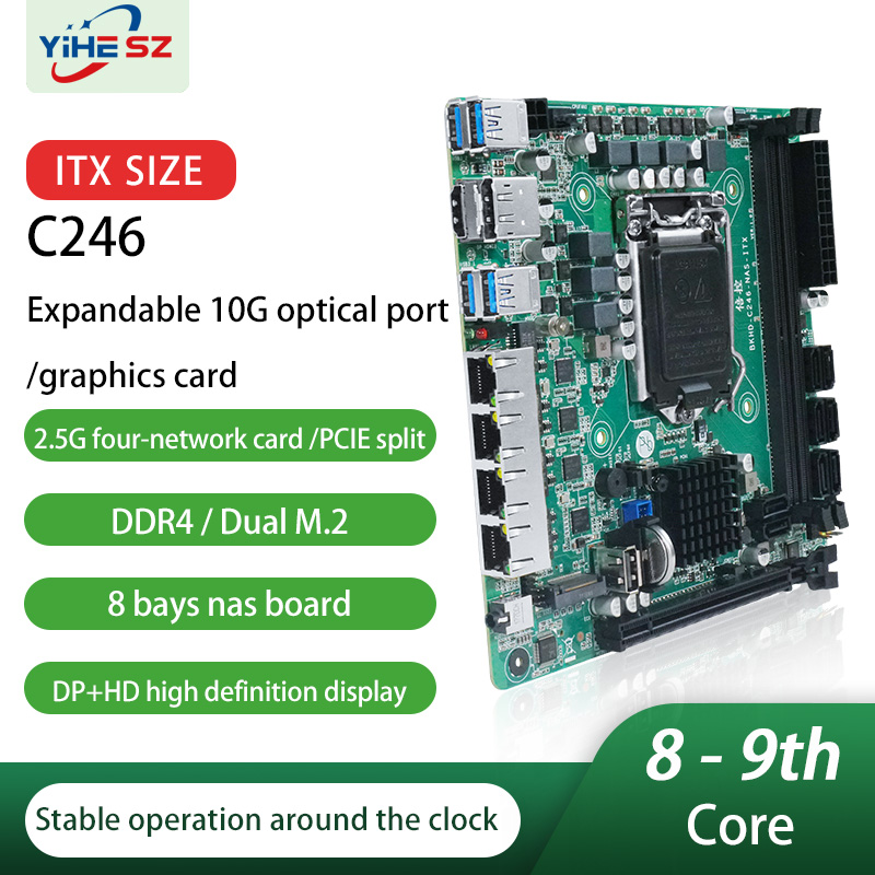 C246 8 SATA 8-разъемная матери – обзор и цена Nas Motherboard 8 Sata Mini Itx