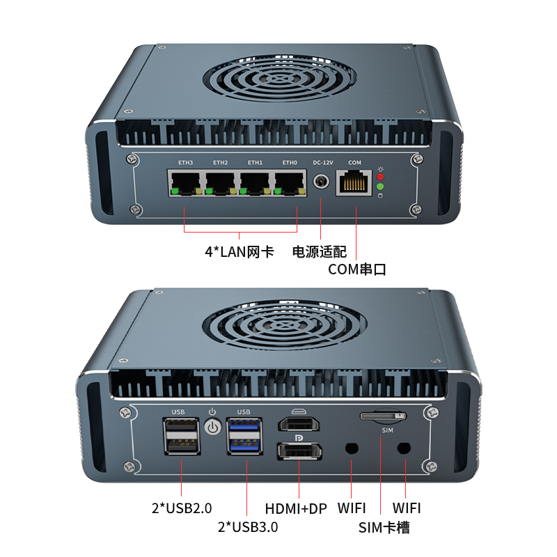 Мини-ПК-маршрутизатор 2.5G Fan – обзор и цена Pfsense Firewall Router 2.5G 4 I226