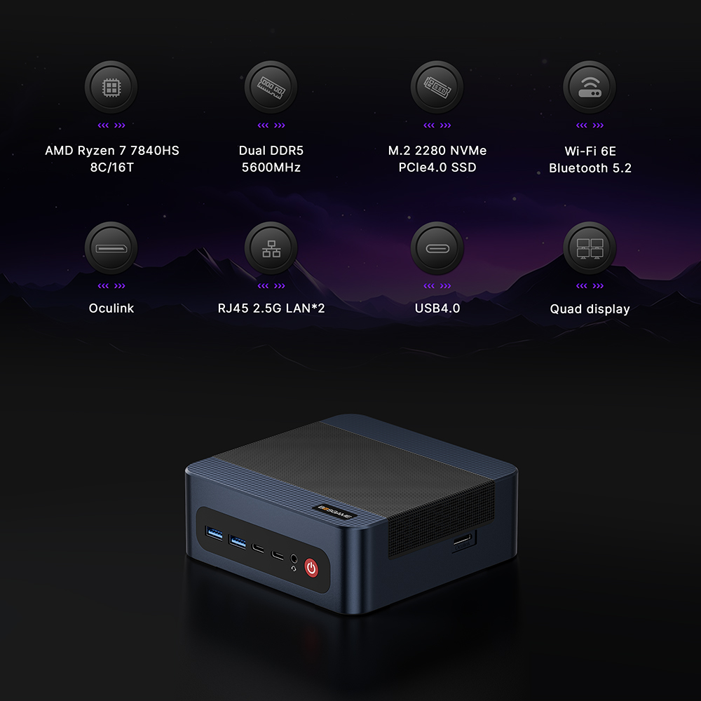 Мини-ПК BOSGAME M4 Neo на базе – обзор и цена Amd Ryzen 7 7840Hs Mini Pc